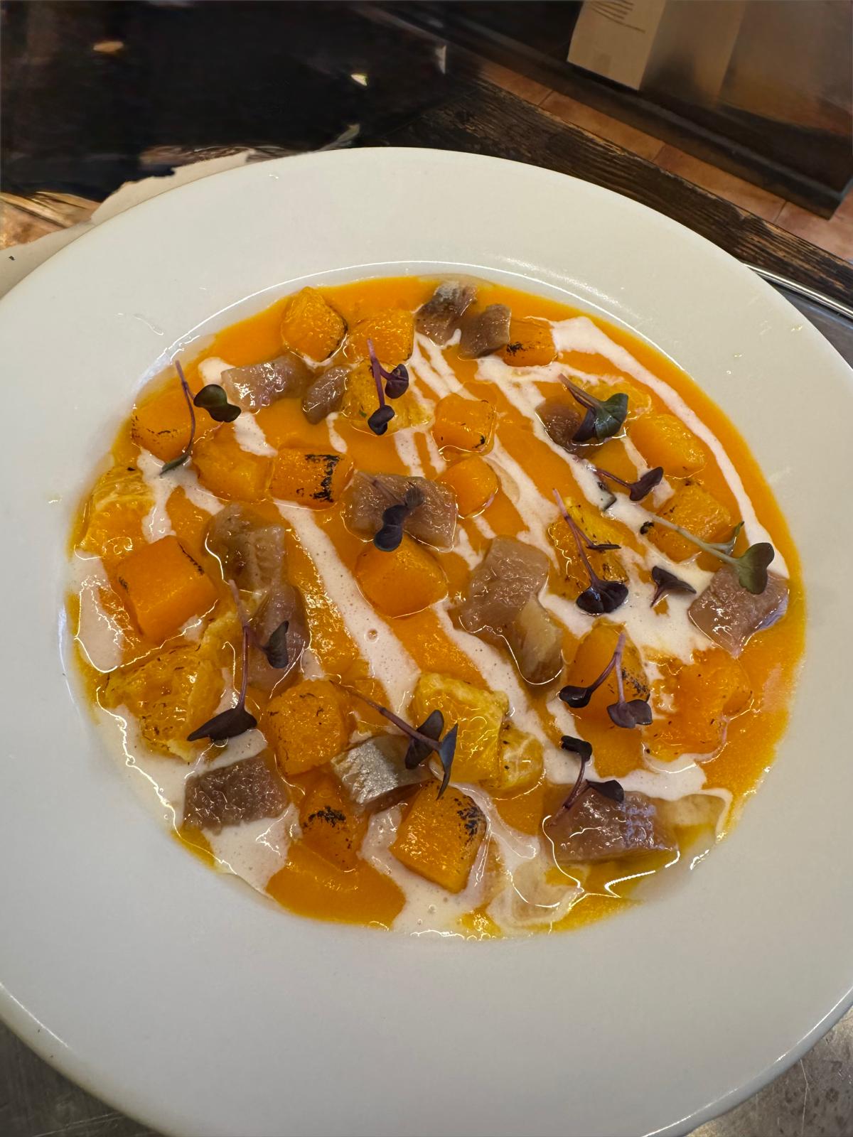 Plato de Calabaza en L'Aspilla de Sanlúcar de Barrameda