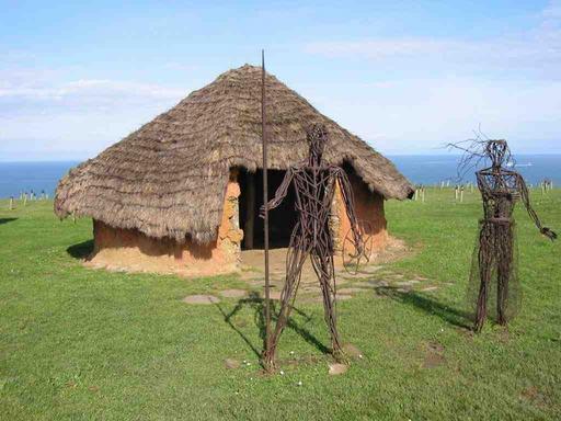 construcción celta en el poblado de noega de gijón