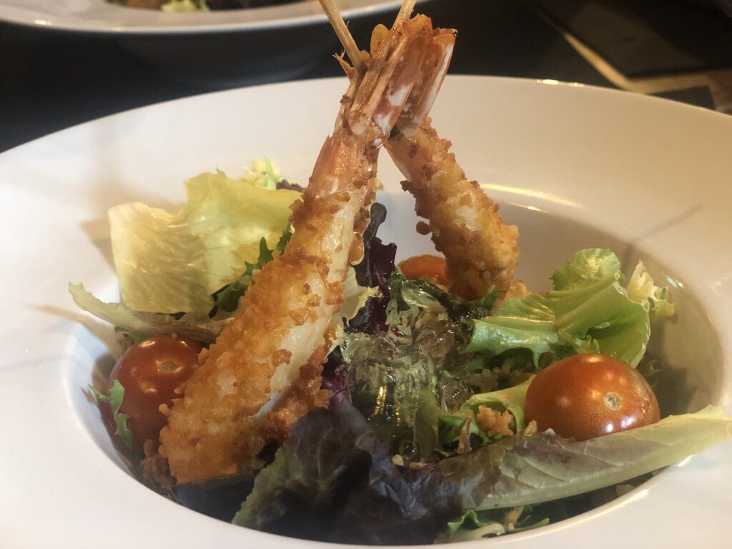 plato de langostinos crujientes en gijon