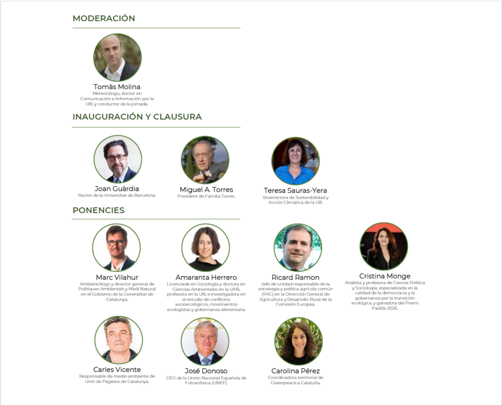 jornada ambiental analiza las discrepancias en torno al clima, la energia y la agricultura en Barcelona