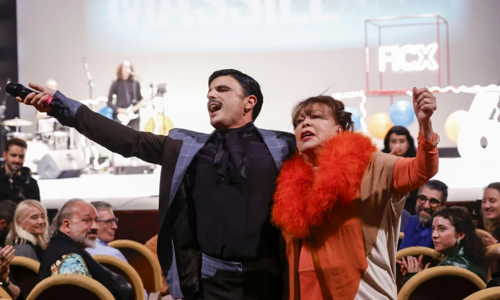 rodrigo cuevas y masiel en la inauguración del festivas internacional de xixón