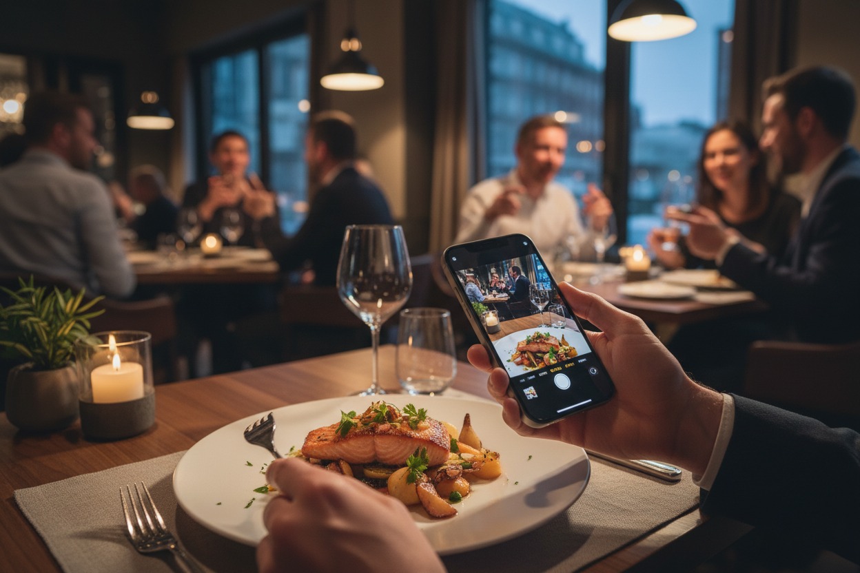 el crítico gastronómico moderno lo hace muchas veces con un telefono movil y muchos seguidores pero sin conocimiento